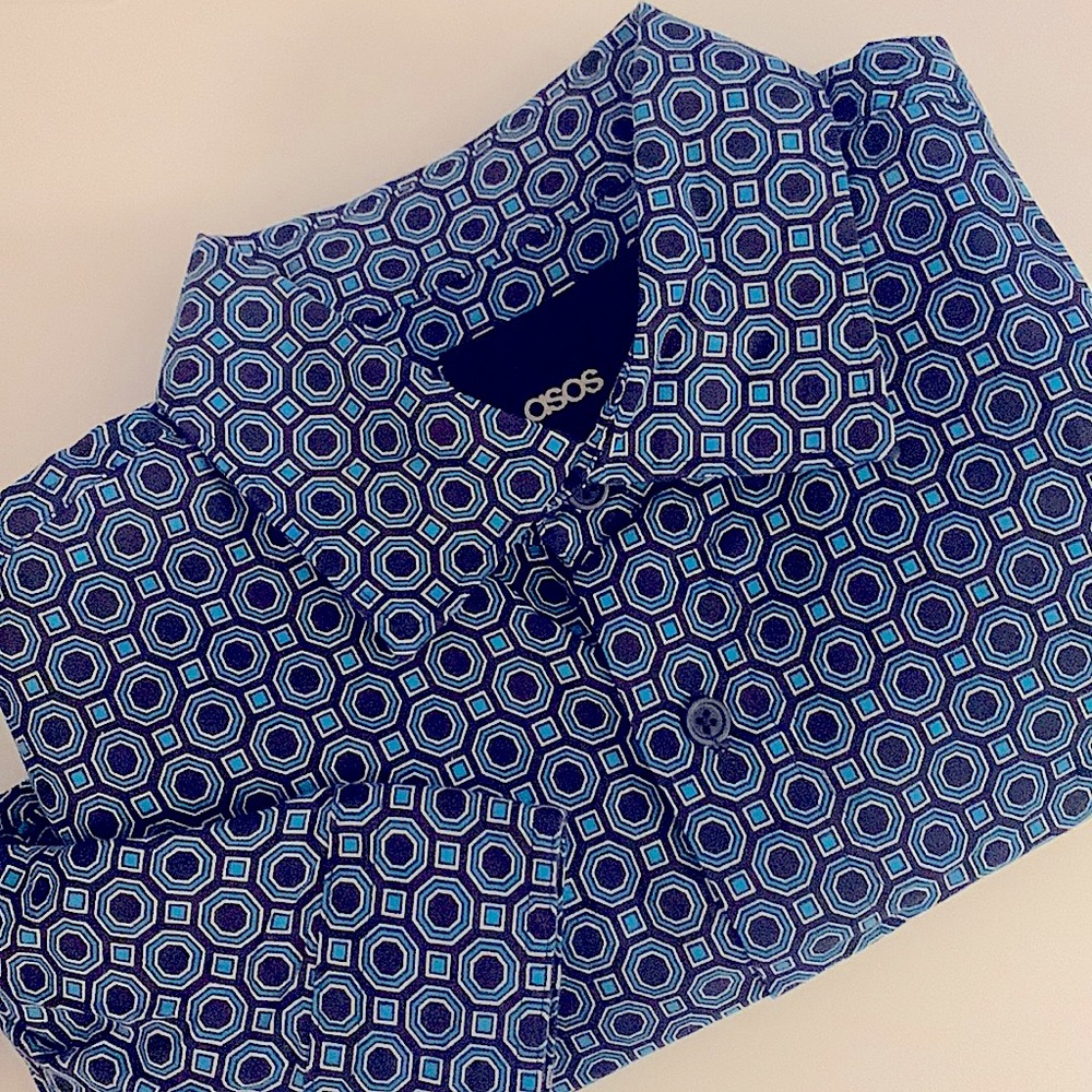 Fashionable shirt from ASOS slim fit-has a Prada vibe to it